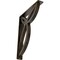 Ekena Millwork Versailles Wrought Iron Bracket, (Triple center brace), Antiqued Pale Gold 2"W x 12"D x 15"H BKTM02X12X15TVEAPG - alternate 1